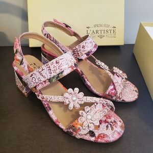 Pink Floral Women's Sandals